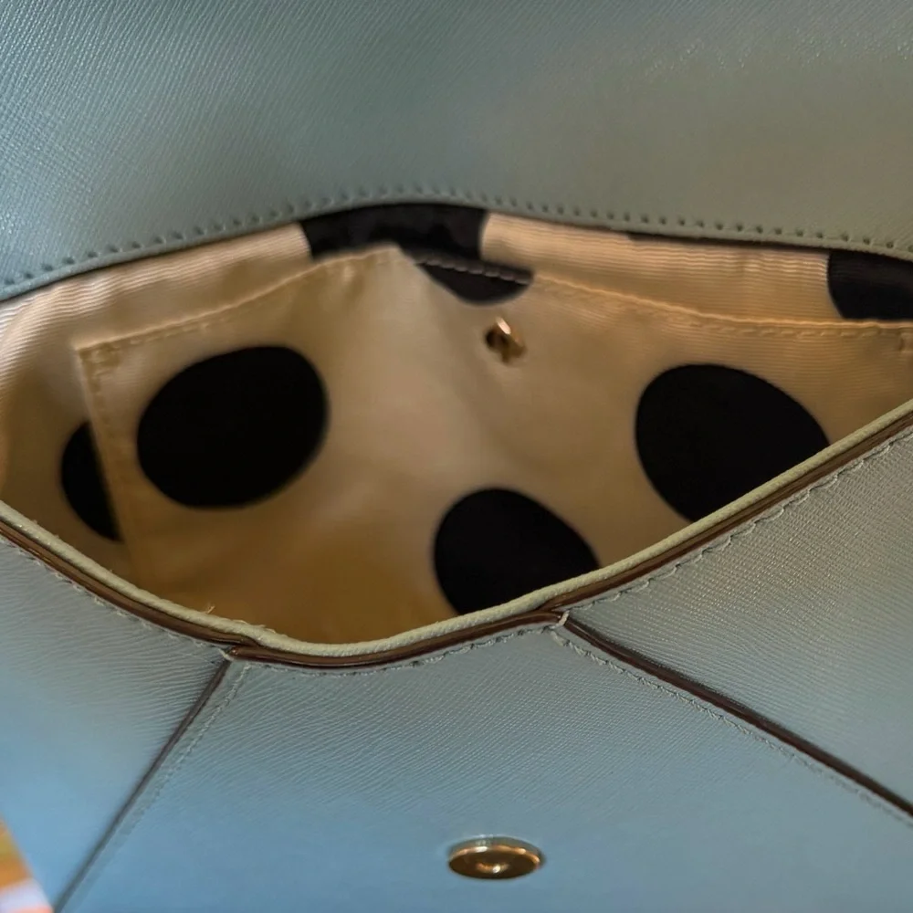 kate spade Cedar Street Monday light blue Saffiano Crossbody Envelope Bag - Picture 5 of 6